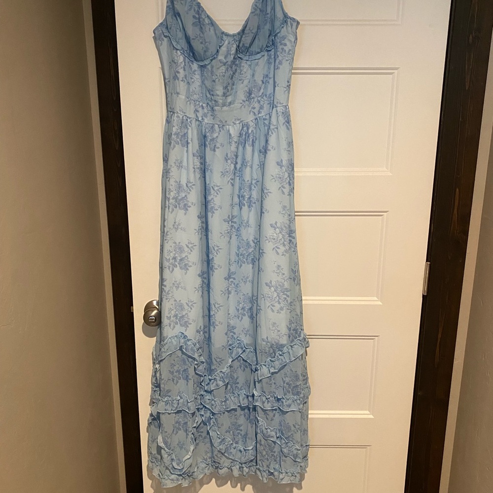 Blue Floral Maxi Dress